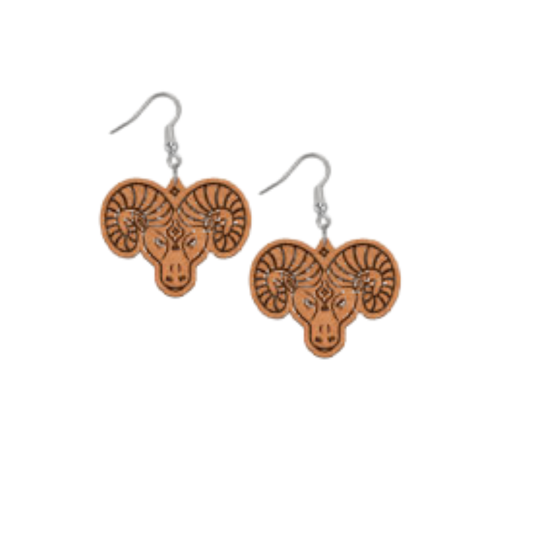 Zodiac Sketch Aries Earrings
