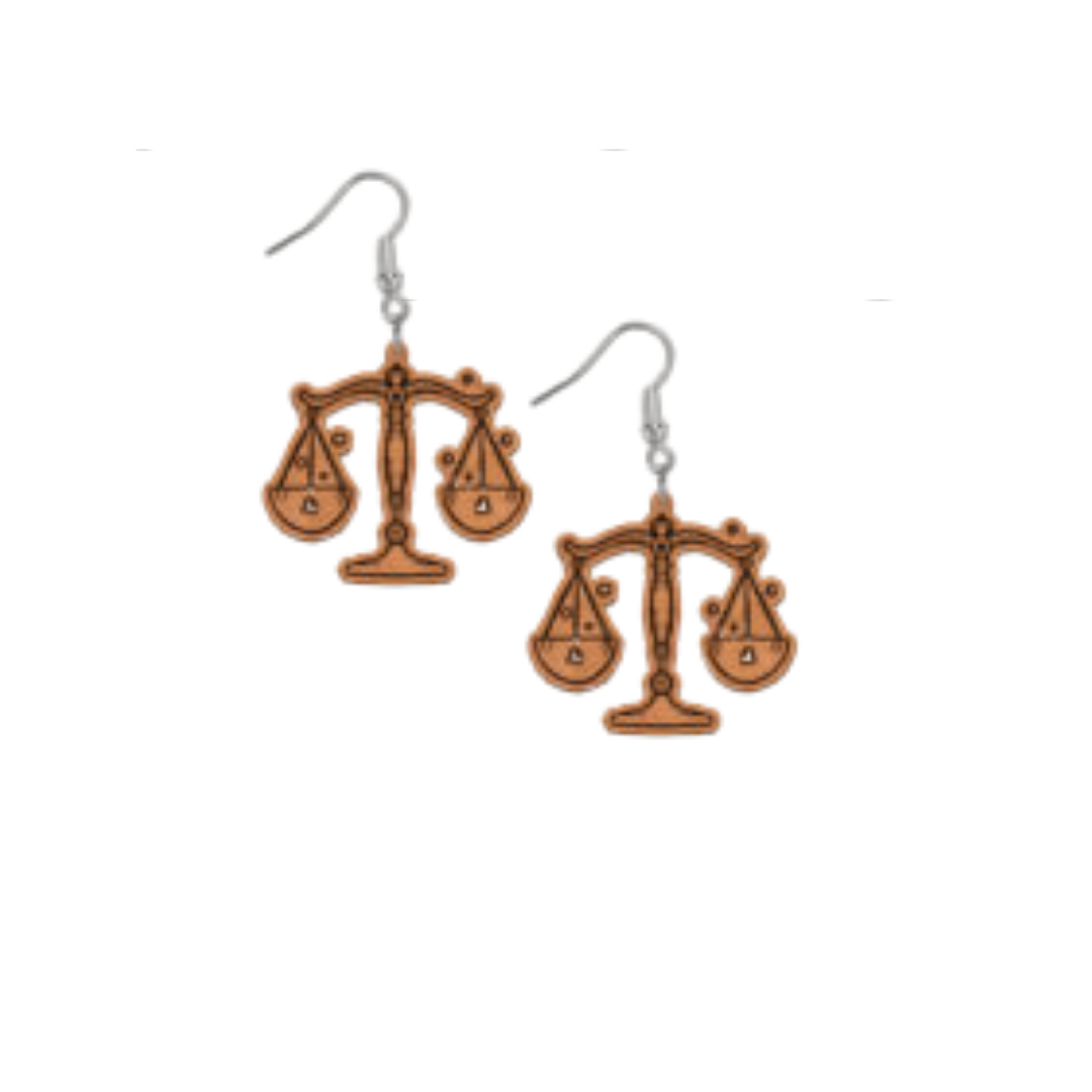 Zodiac Sketch Libra Earrings