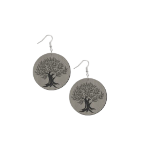 Disc Tree of Life Earrings
