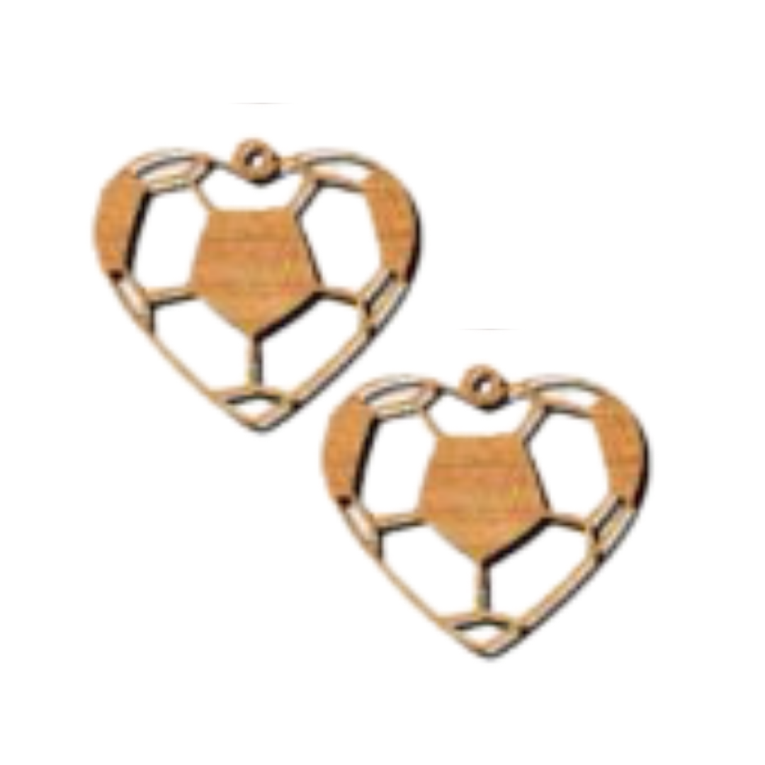 Soccer Heart Earrings