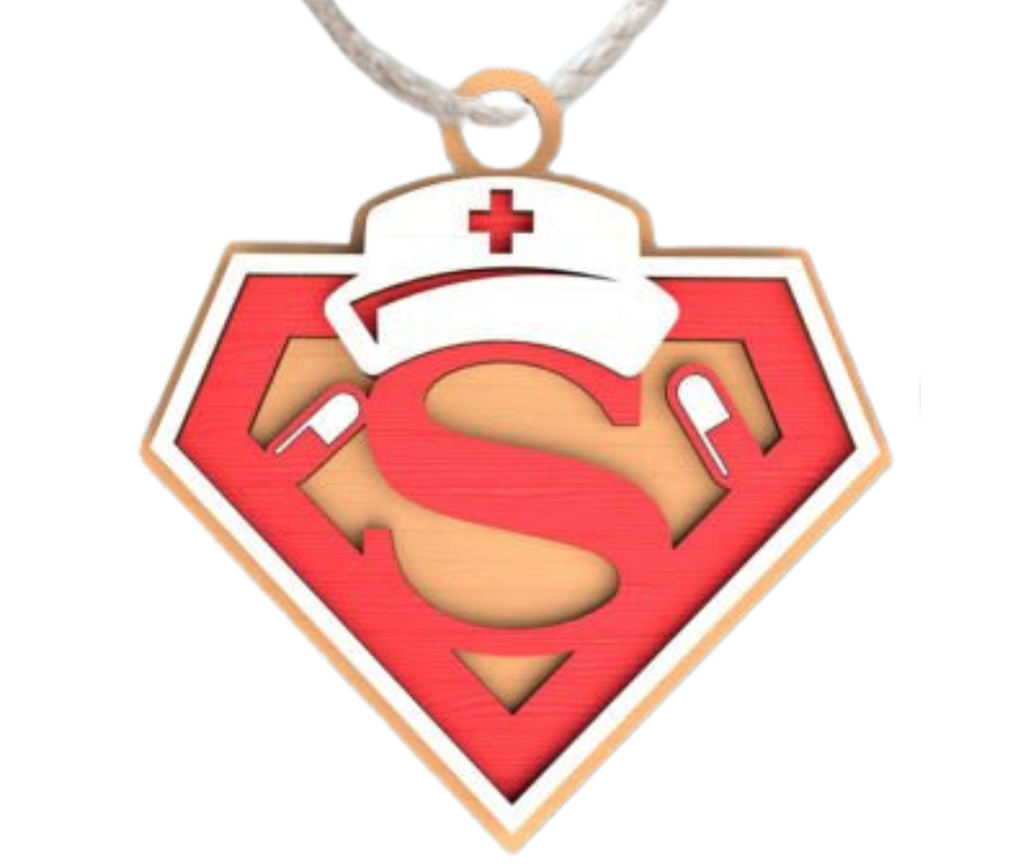Wood Ornament Super Nurse