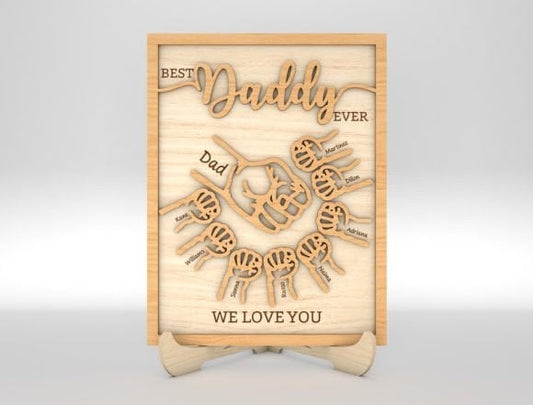 Daddy We Love You Fist Power Father's Day Gift