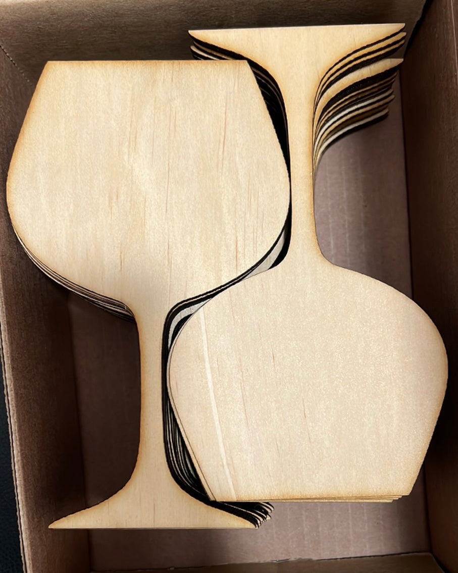 Wooden Wine Goblet Cutout