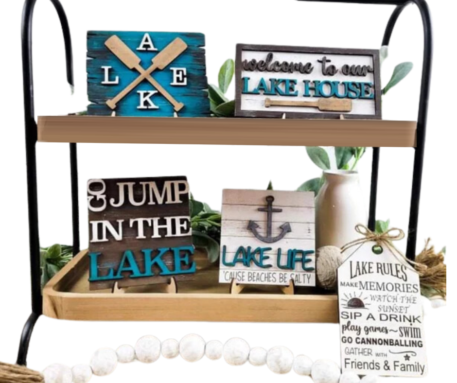 Lake Living Tiered Tray Set