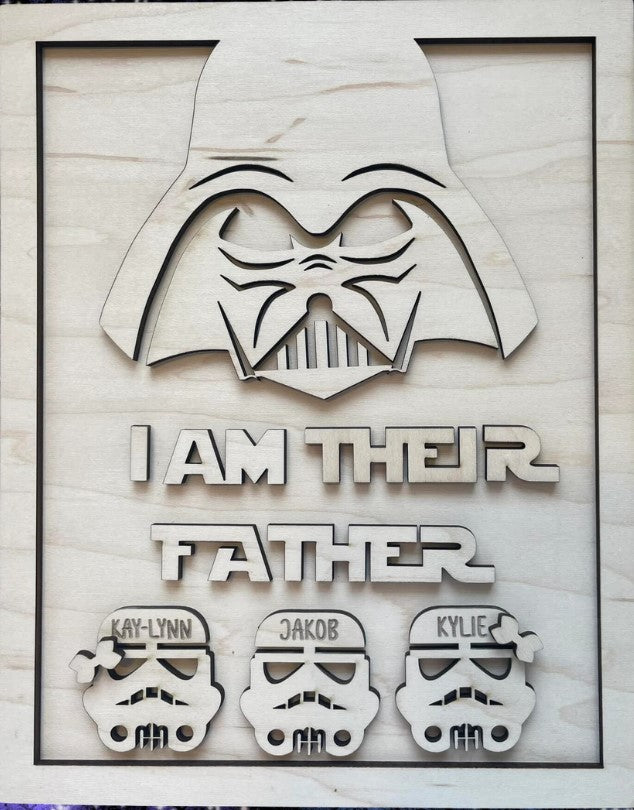 Laser Cut Wood I Am Your Father