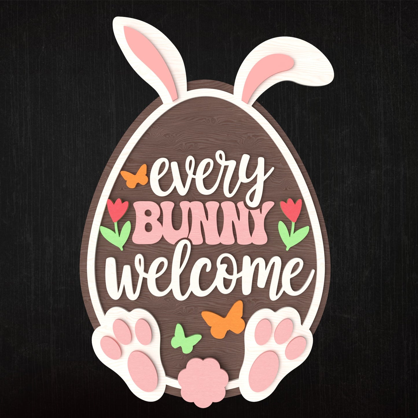 Laser Cut Wood Easter Home Decor