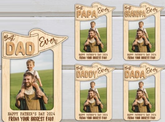 Best Dad Ever Photo Frame Father's Day Gift