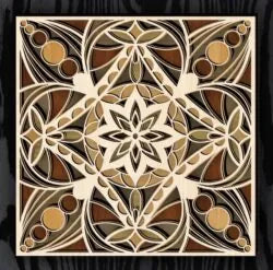 Laser Cut Multi-Layered Table of Light Mandala