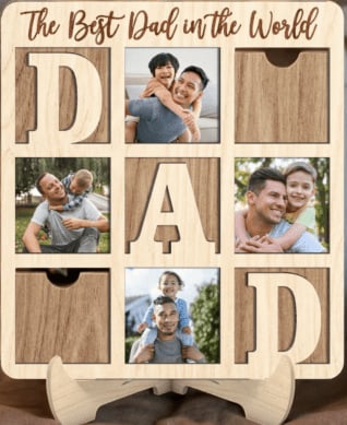 Best Dad In The World Picture Frame Father's Day Gift