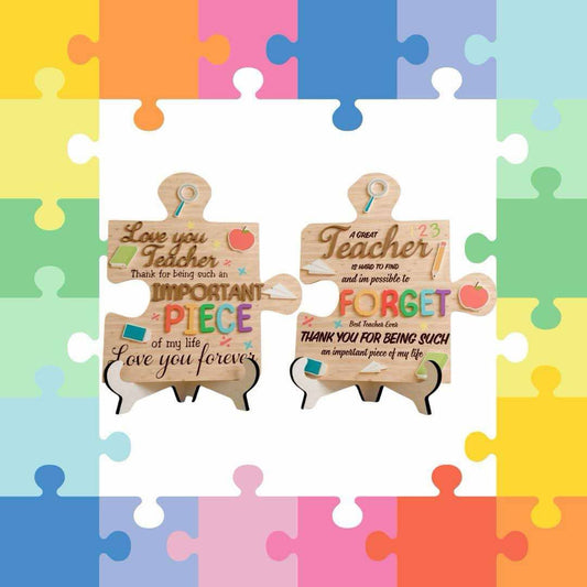 Laser Cut Wood Teacher Teacher Puzzle Piece
