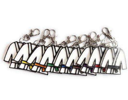 TAEKWONDO 3D Printed Uniform and Belt Keychain