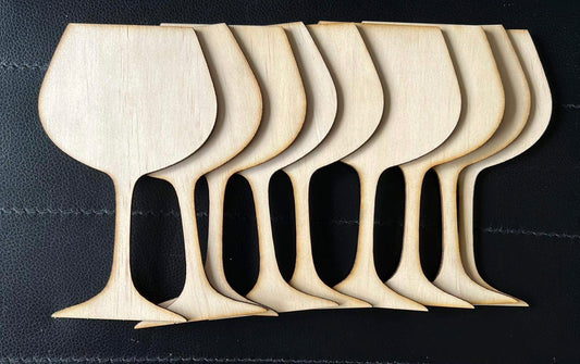 Laser Cut Wooden Wine Goblet Cutout
