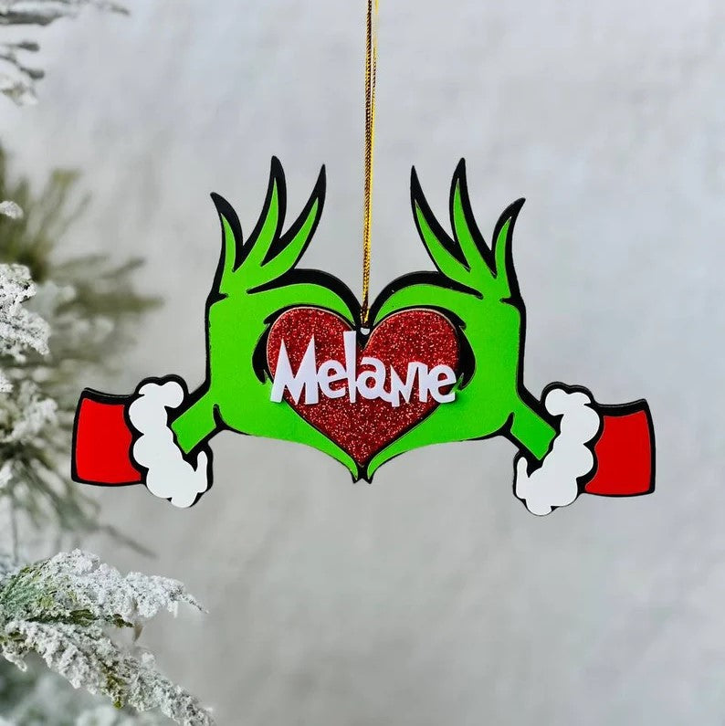 Grinch heart necklace deals