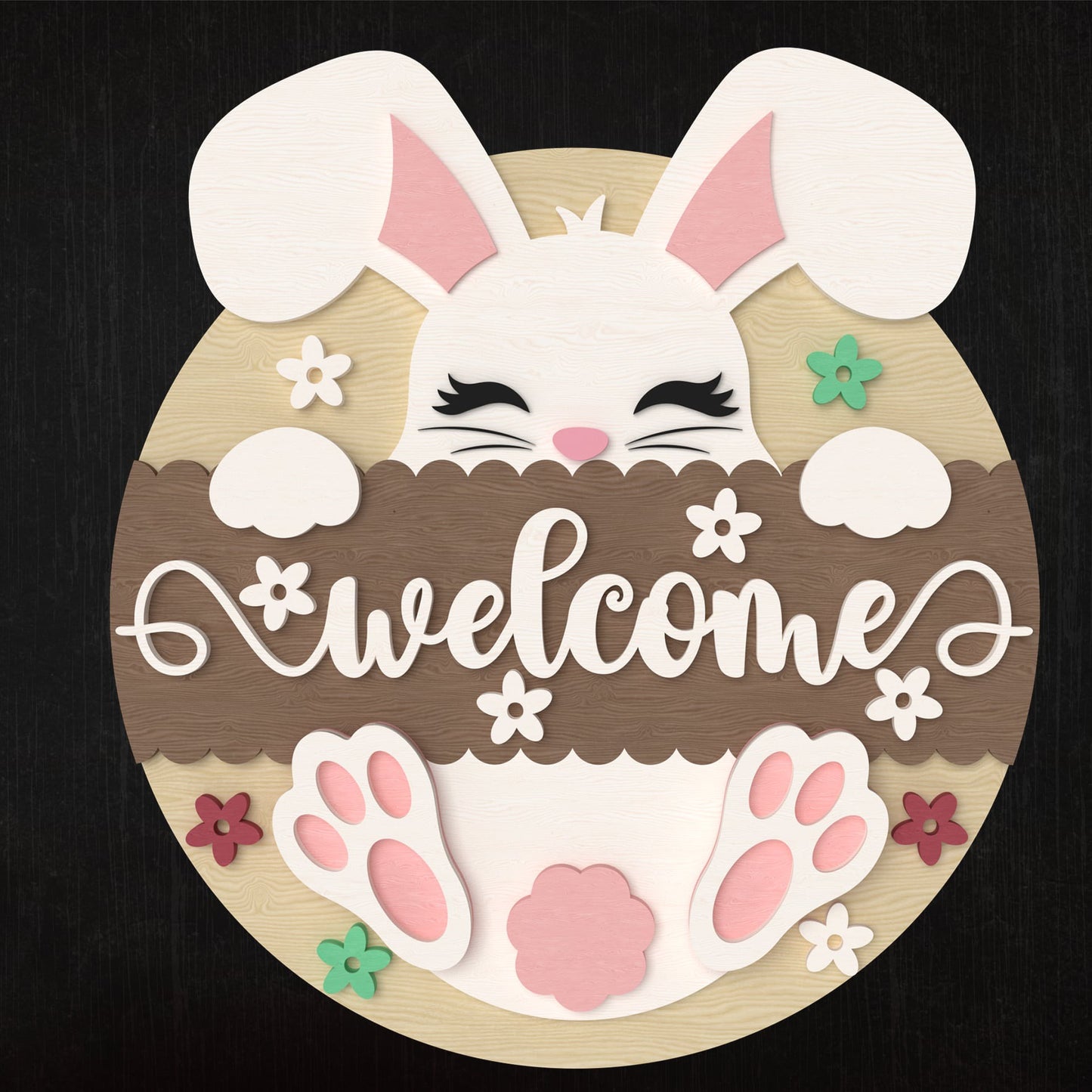 Laser Cut Wood Easter Home Decor