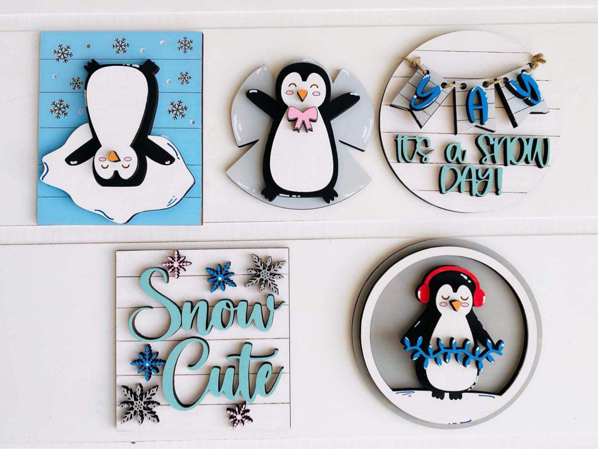 Penguin Tiered Tray Set