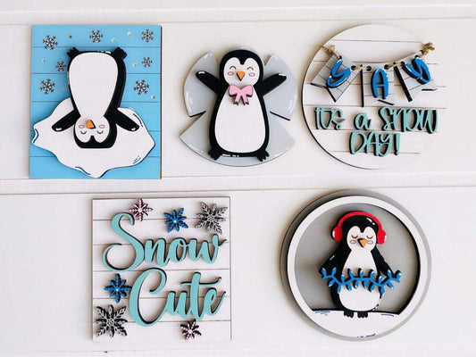 Penguin Tiered Tray Set