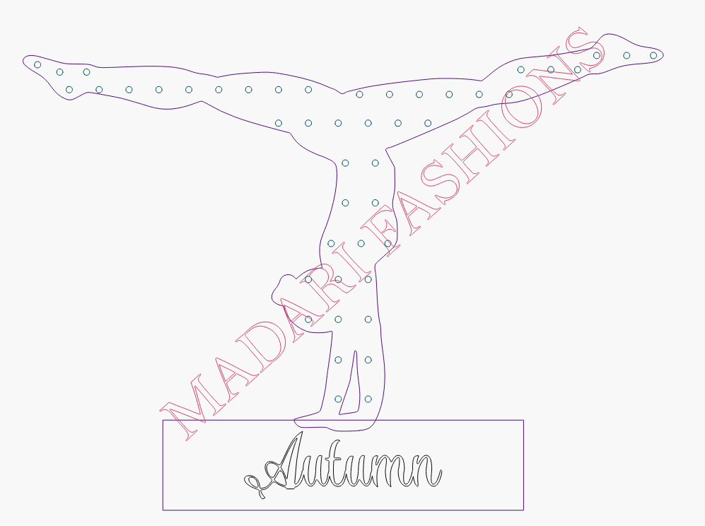 Laser Cut Acrylic Gymnastics Earring Stand