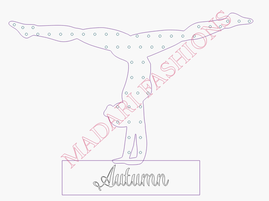 Laser Cut Acrylic Gymnastics Earring Stand