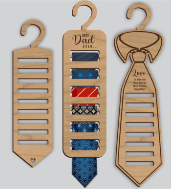 Laser Cut File- Father's Day Tie Hangers