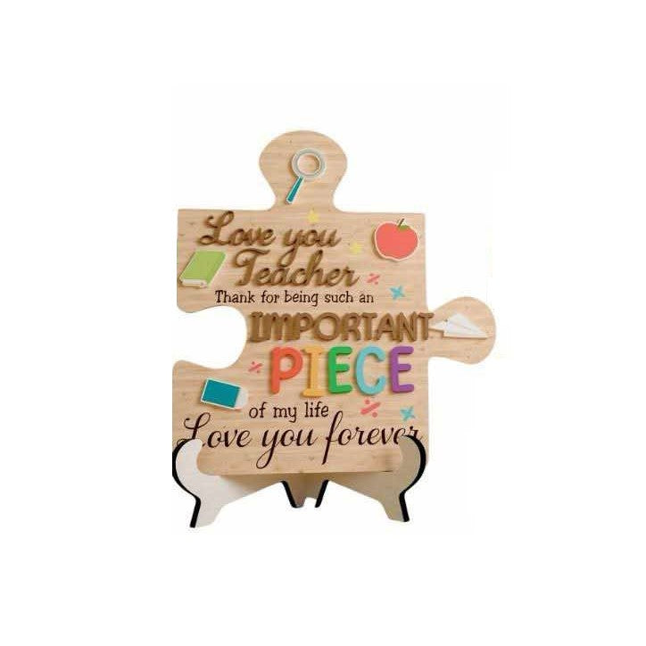 Laser Cut Wood Teacher Teacher Puzzle Piece