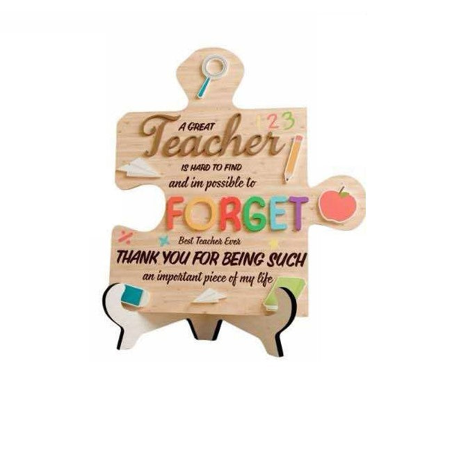 Laser Cut Wood Teacher Teacher Puzzle Piece