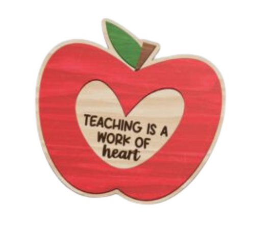 Laser Cut Magnet - Teacher Apple