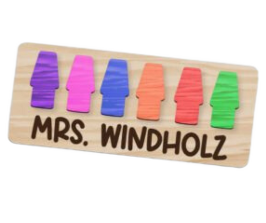 Laser Cut Magnet - Teacher Eraser Tops Personalized