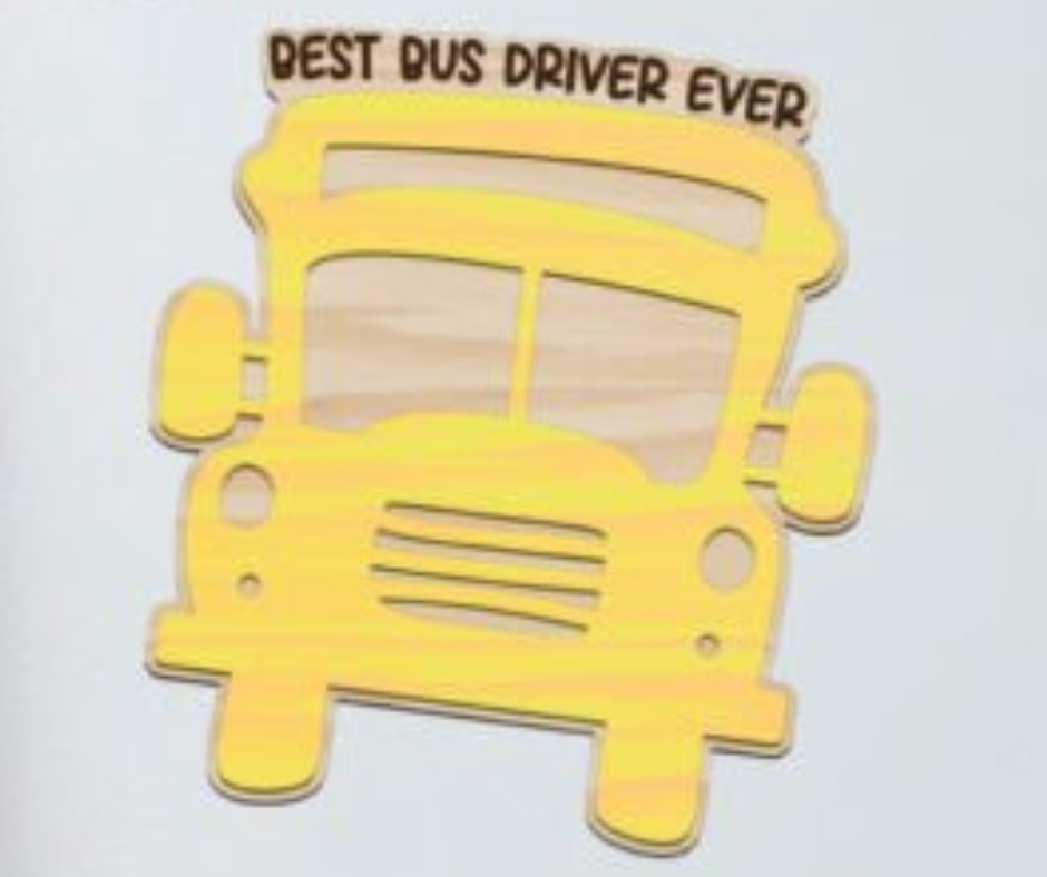 Laser Cut Magnet - Bus Driver