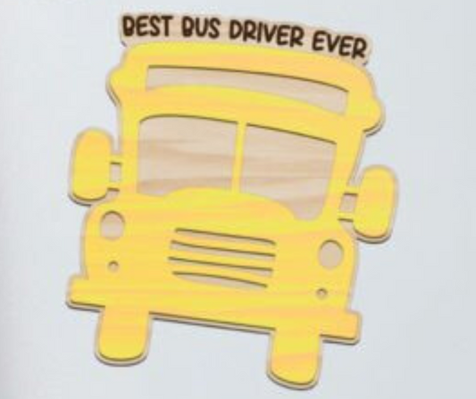Laser Cut Magnet - Bus Driver