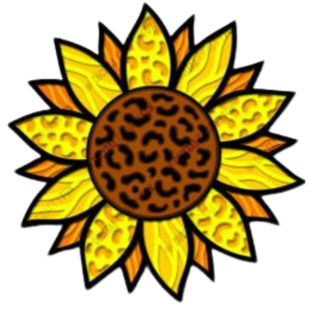 Laser Cut Leopard Sunflower