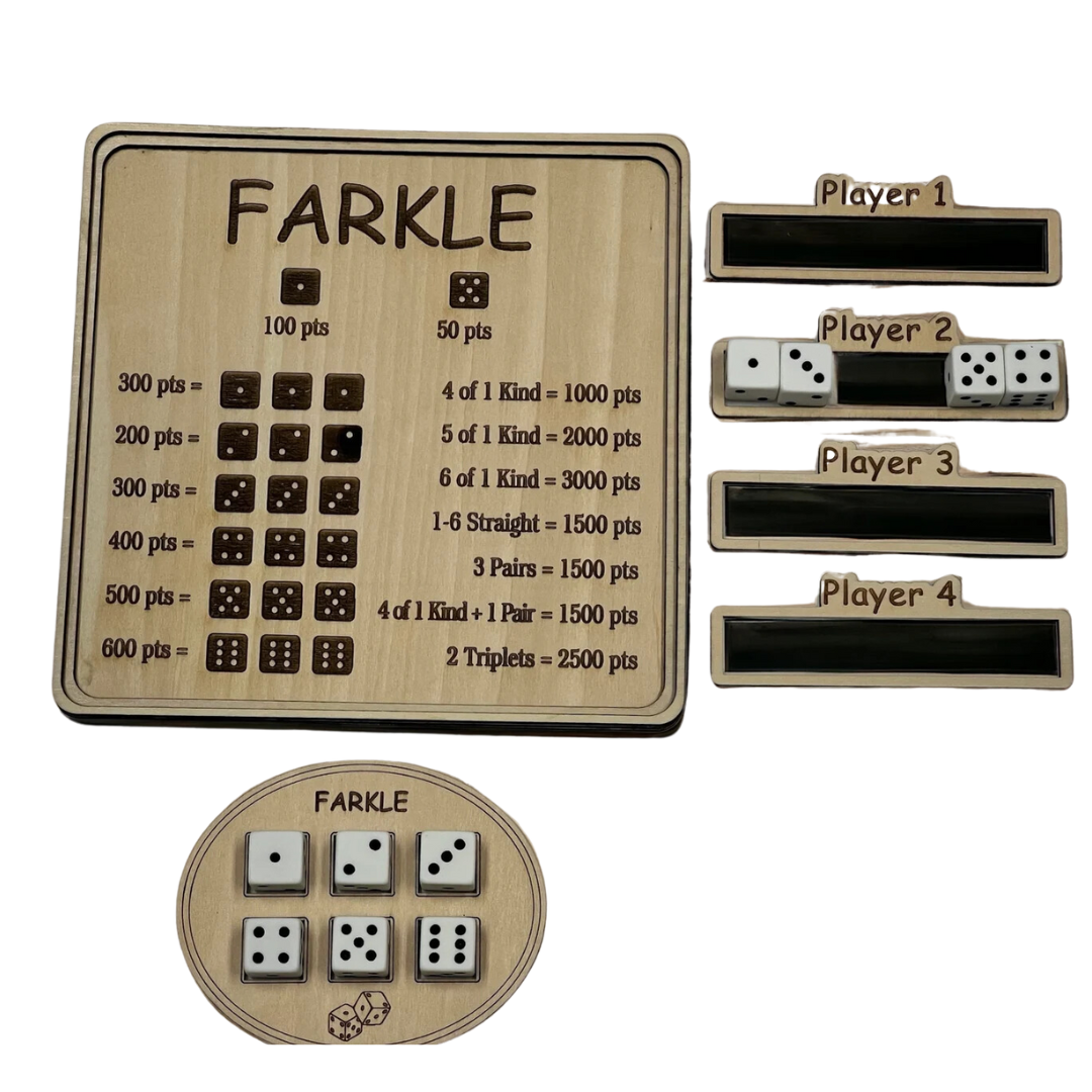 Laser Cut Wood Farkle Game