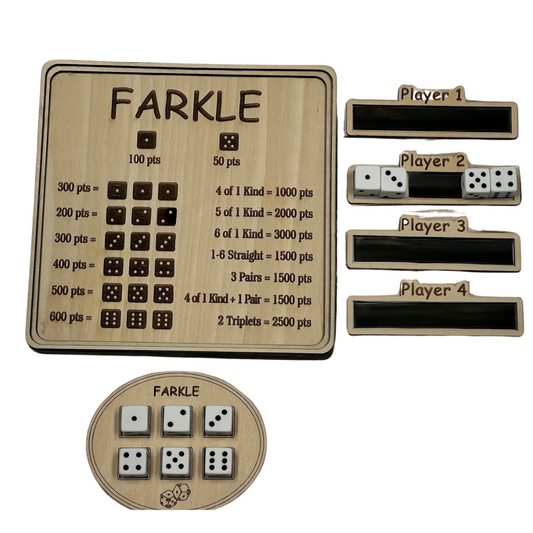 Laser Cut Wood Farkle Game
