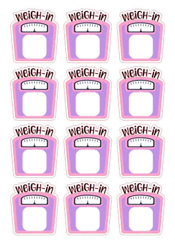 Planner Stickers - Weigh-In
