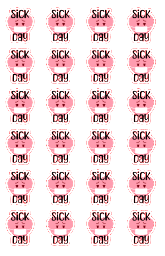Planner Stickers - Sick Day