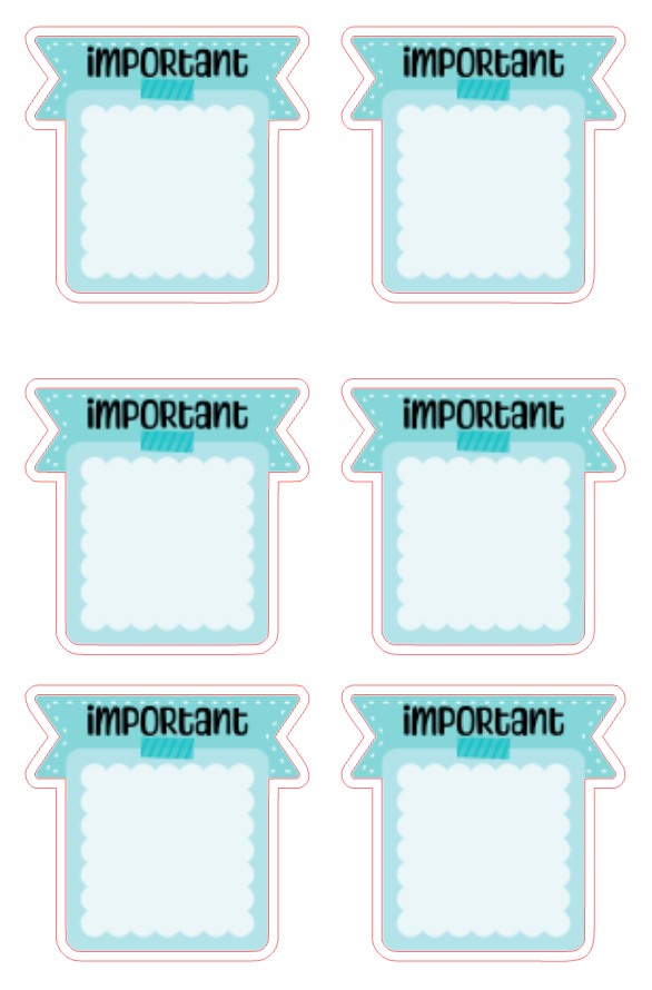 Planner Stickers - Important Note