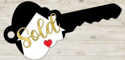 Laser Cut Multi-Layered Sold Sign Decor - Big Key