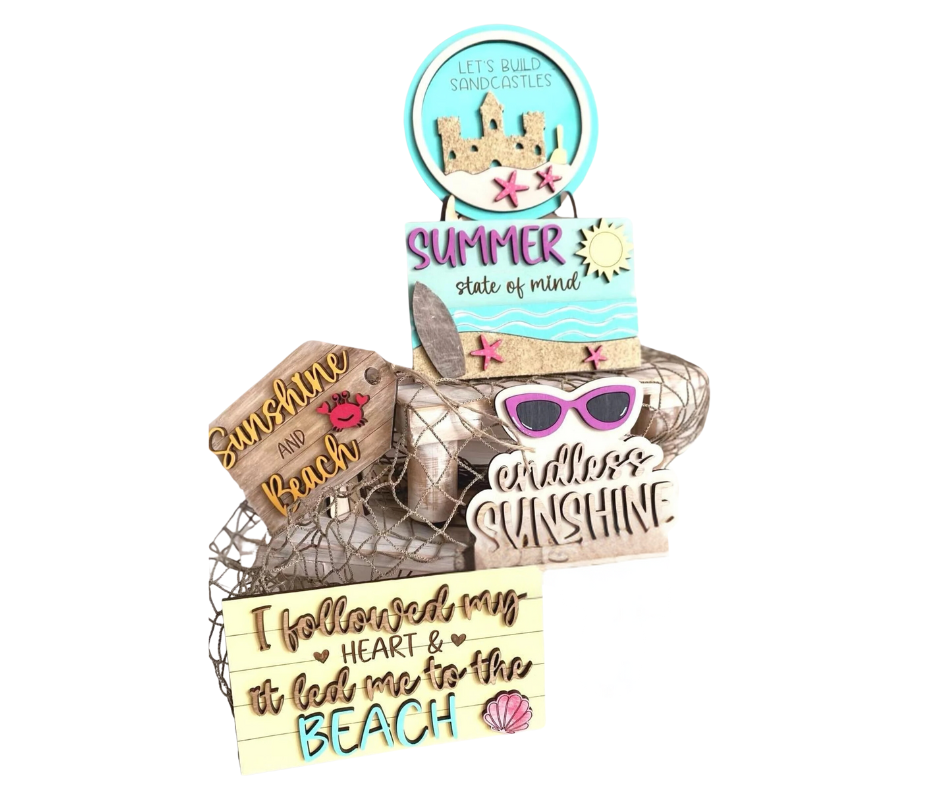 Summer Beach Tiered Tray Set