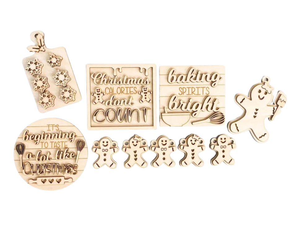 Gingerbread Tiered Tray Set