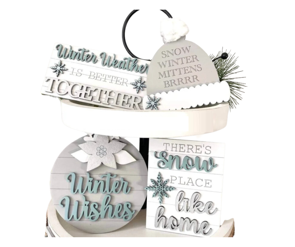 Winter Wishes Tiered Tray Set