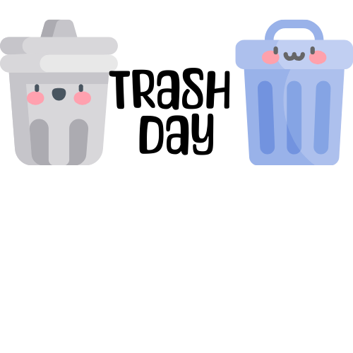 Planner Stickers - Trash + Recycling Days