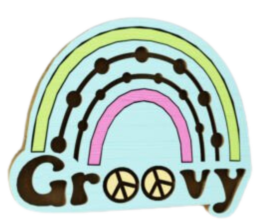 Laser Cut Magnet - Groovy