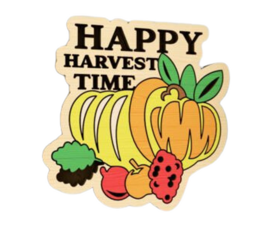Laser Cut Magnet - Harvest Time