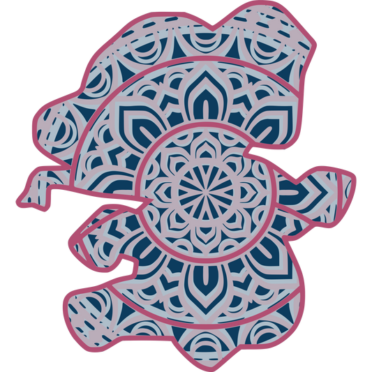 Laser Cut Baby Elephant Happy 3D