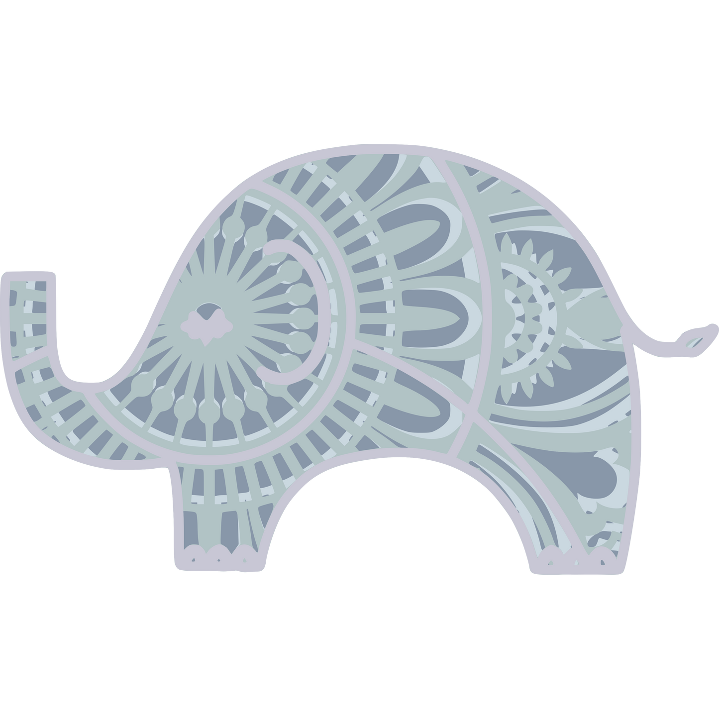 Laser Cut Baby Elephant Walking 3D