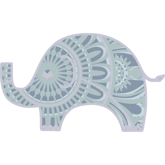 Laser Cut Baby Elephant Walking 3D