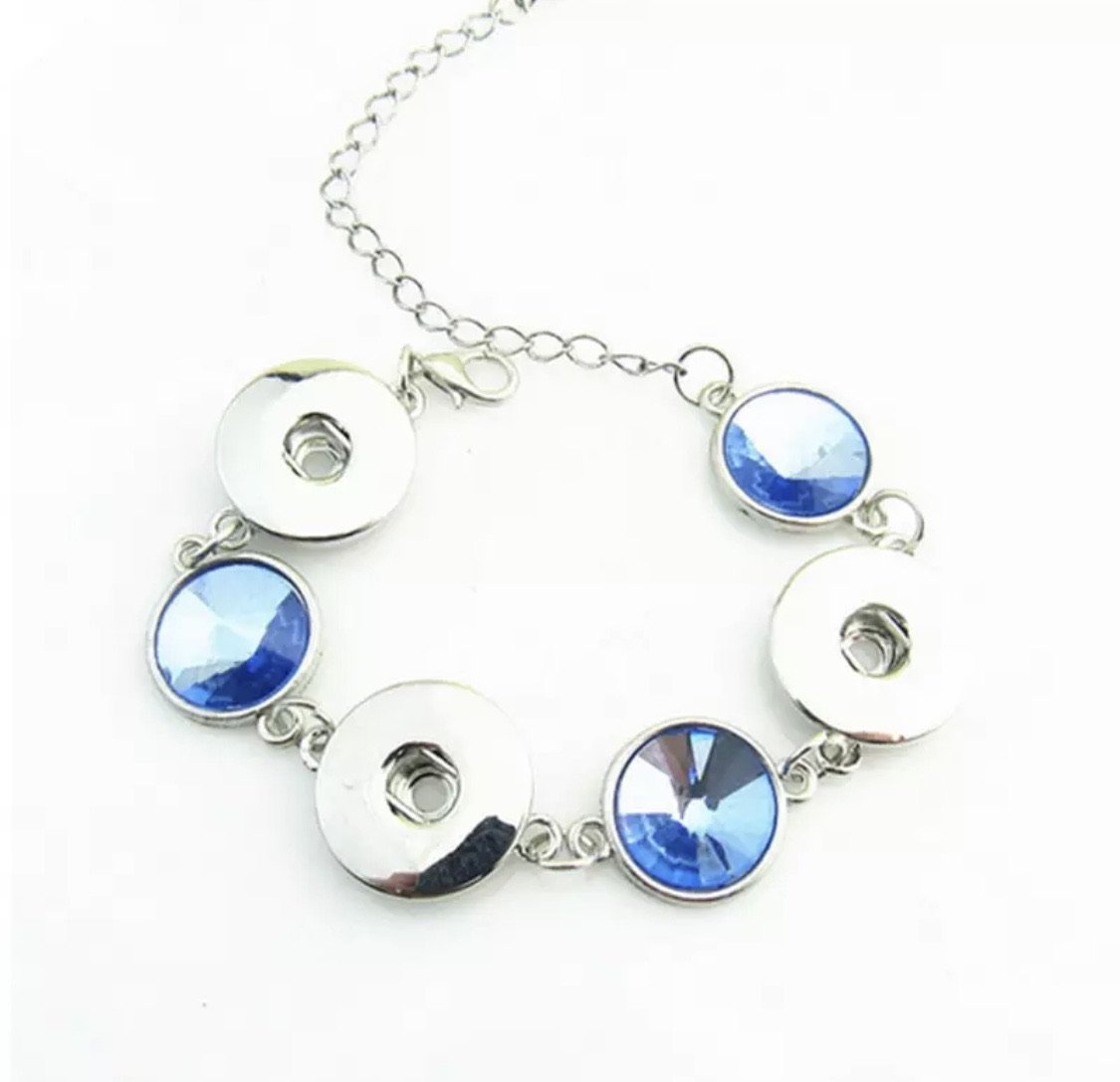 Birthstone Button Charm Bracelet
