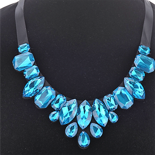 Blue Austrian Crystal Necklace