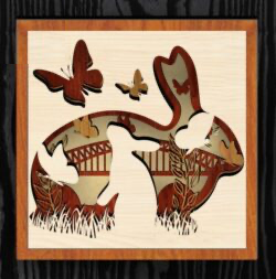 Laser Cut Wood Multi Layered Easter Egg