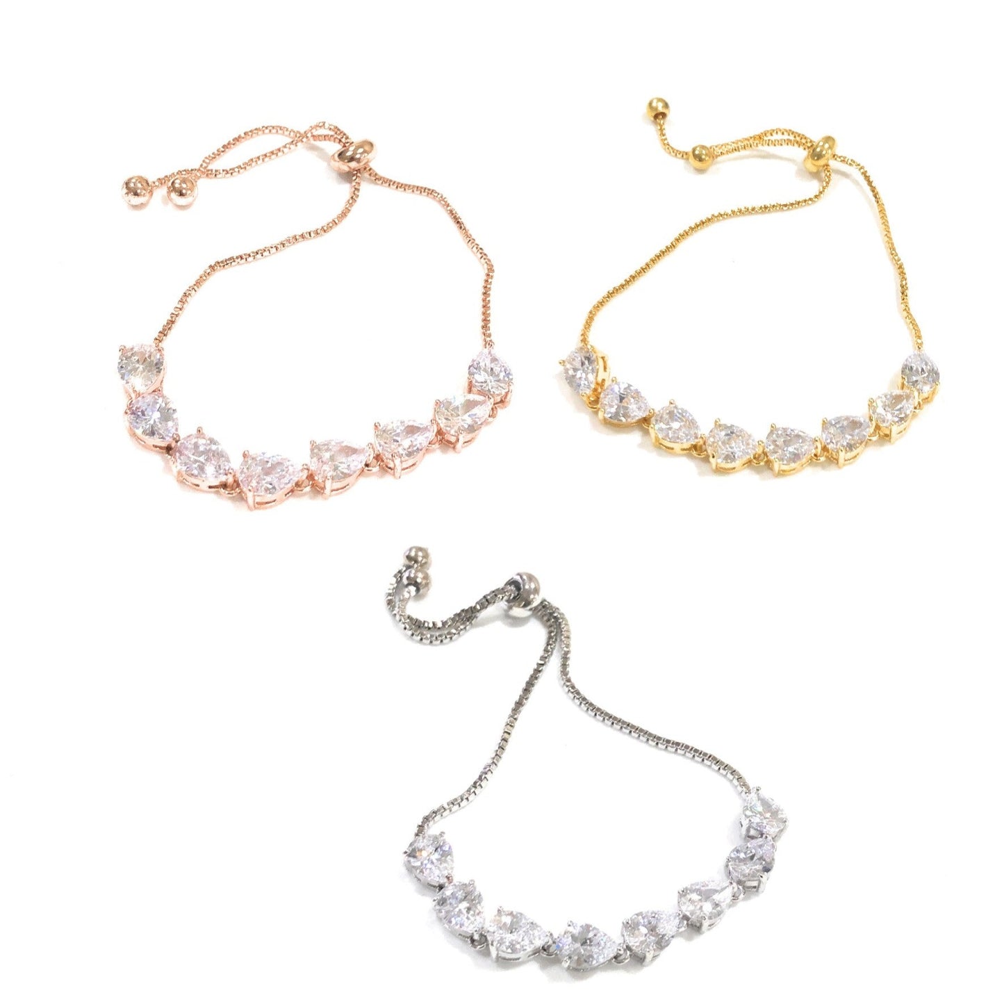 Large Pear Channel Adjustable Bracelet