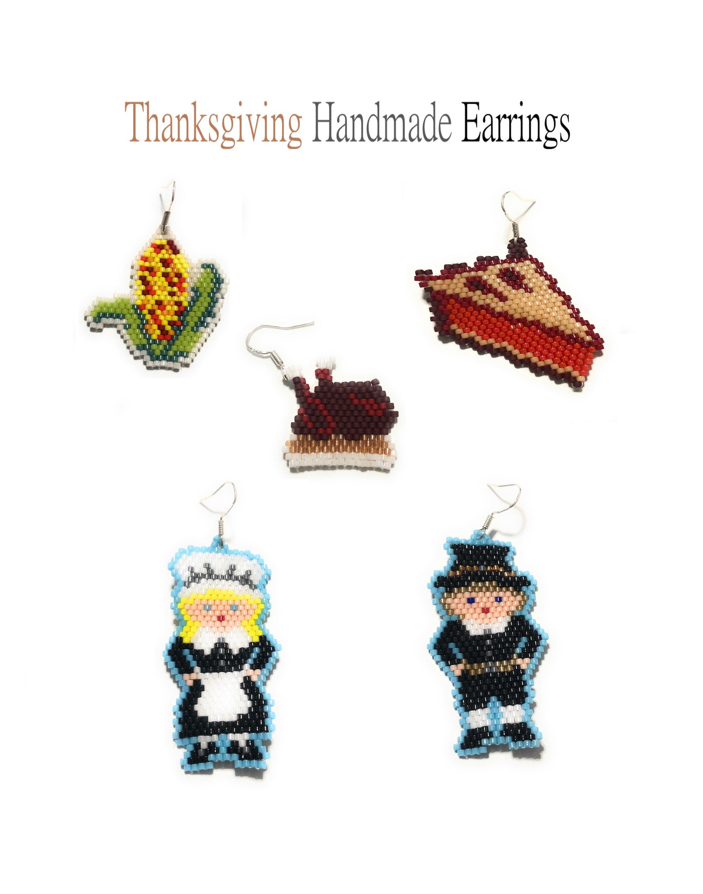 925 Sterling Silver Thanksgiving Earrings
